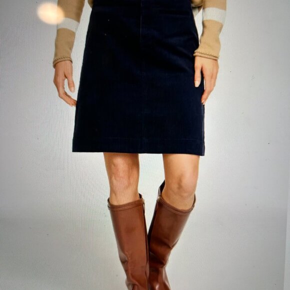 Talbots - indigo blue corduroy skirt - Picture 8 of 8